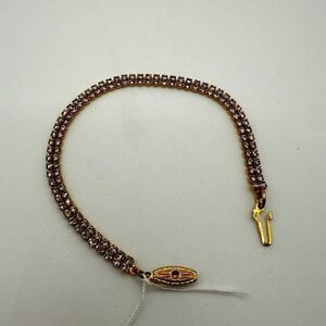 SALE! Super blingy, two row gold tone and CZ diamond bracelet!